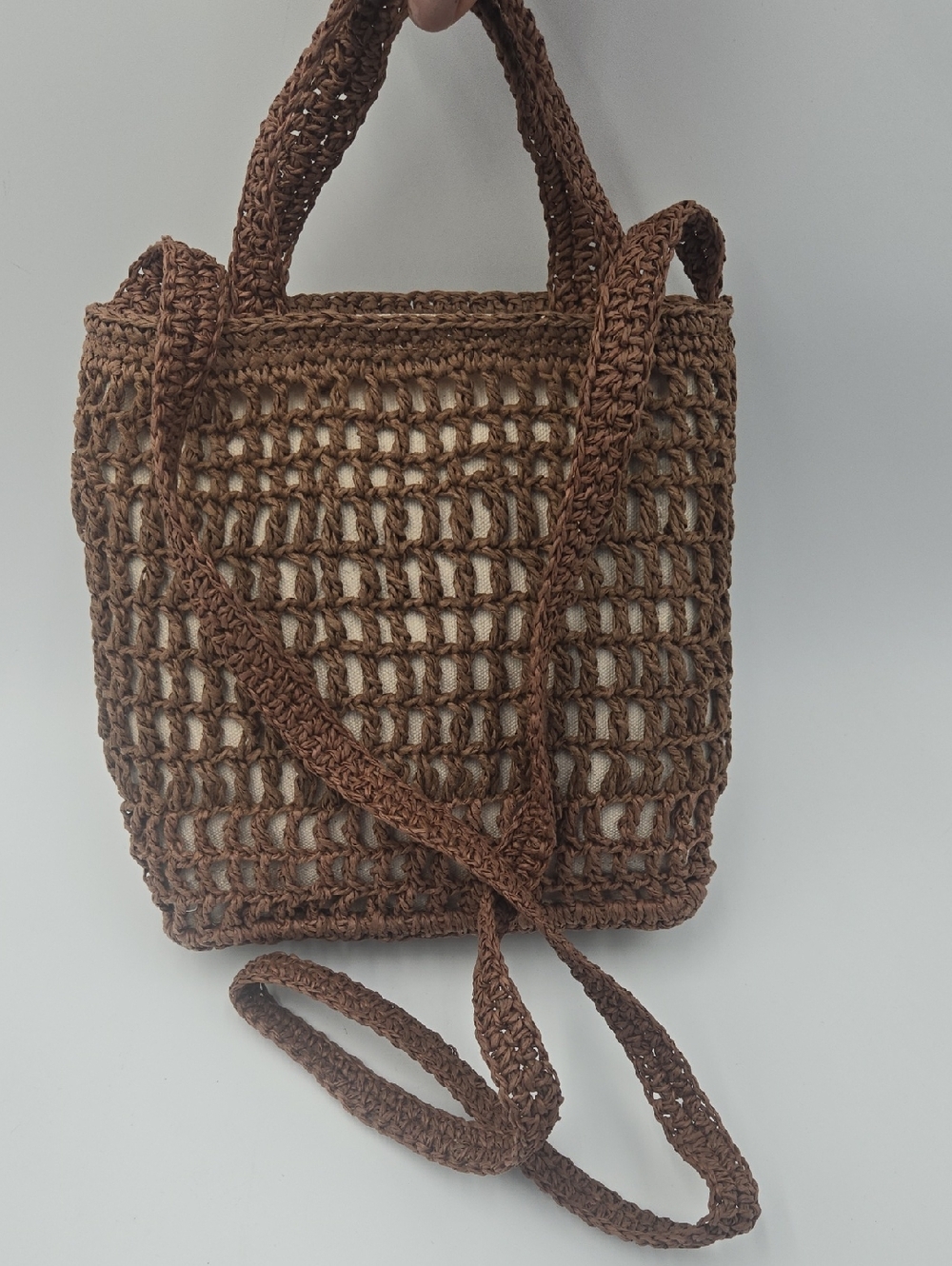 #214 NWT - Madewell Women's Mini Pocket Transport Tote, Dried Maple, Brown